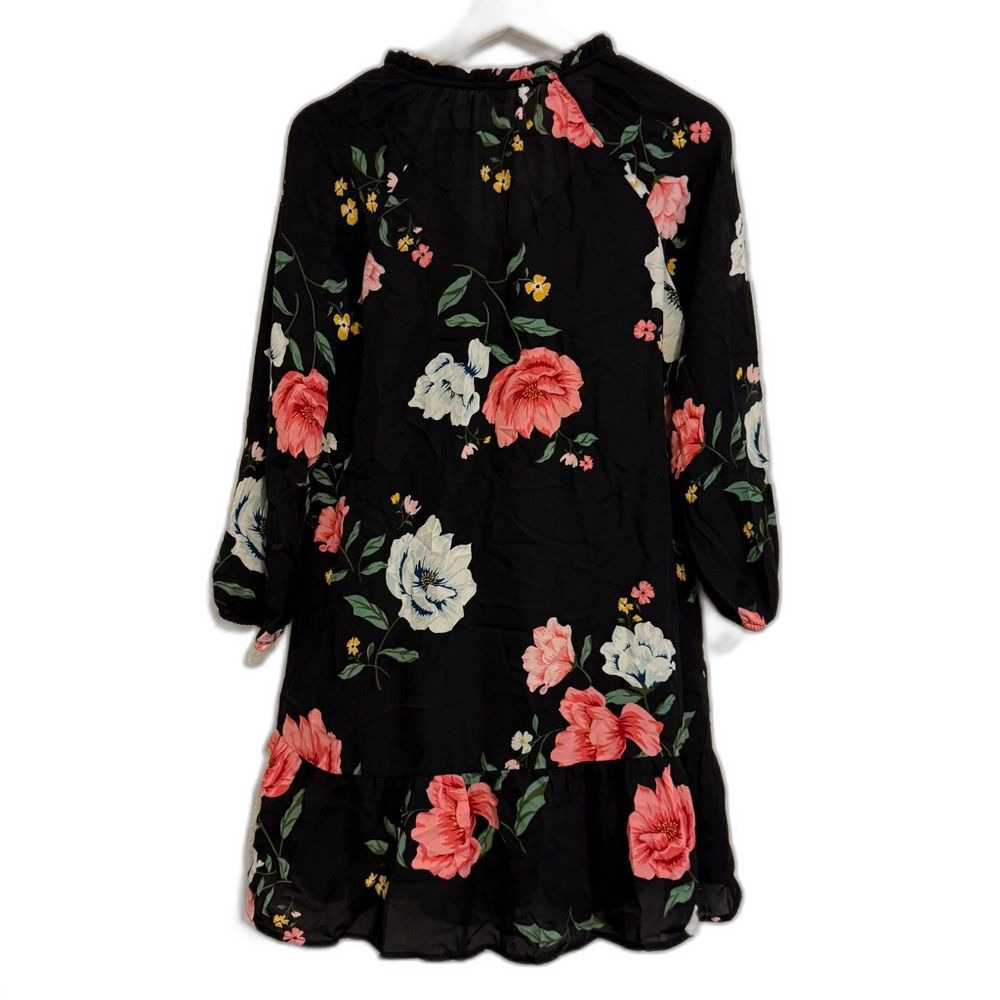 Women's Old Navy Floral Dress Black With Red & White Flowers Size XS - Picture 4 of 7
